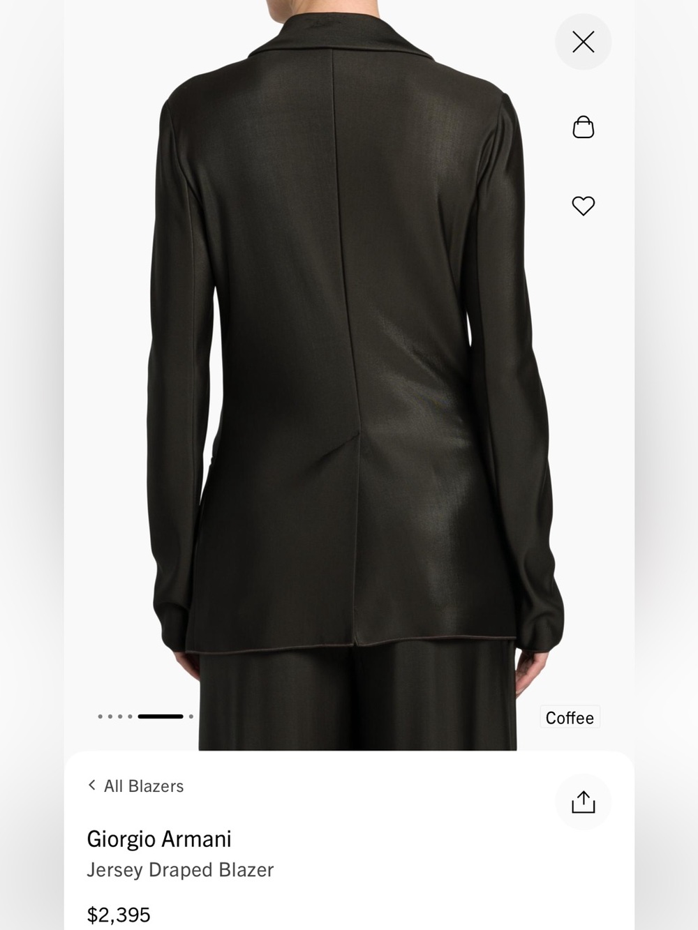 Giorgio Armani Dark Brown Suit/Wide-Leg Jersey Trousers - Picture 6 of 14